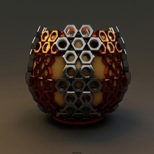 écrou tasse art sculpture décor 3d print model - Mito3D