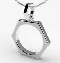 nuts & bolts pendant 3d printing model - threeding jewelry pendants unique 3d print model - Mito3D