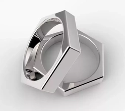 noisettes boulons bague 3d impression modèle trio bijoux anneaux unique bande 3d print model - Mito3D