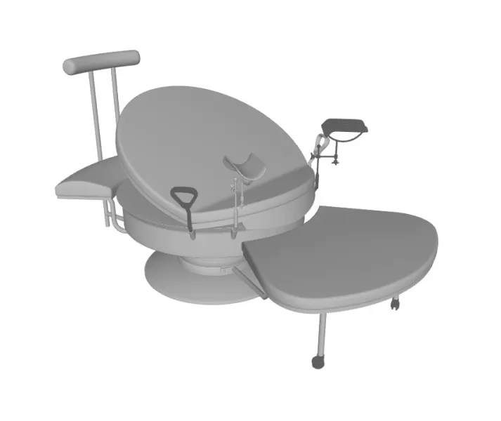 obstétrico chair bed 3d impresión modelo trío 3D print model - Mito3D