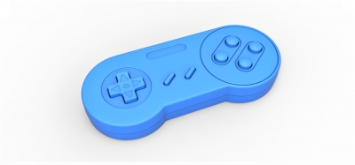 old school game controller scale 1 2 keychain toys games & hobby 3D printing model, file, printable design, 3d print, controller, game, gamepad, joystick, oldschool, 3D print model - Mito3D