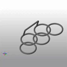 olímpico anillos escritorio 3d impresión modelo trío deporte Rio DJ Juegos Olímpicos competencia 3d print model - Mito3D