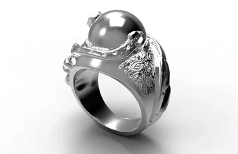 organic ring 3d printing model - threeding fashion jewel jewelery 3d print model - Mito3D