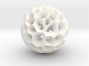 organic voronoi sphere 3d printing model - threeding ball 3d print model - Mito3D