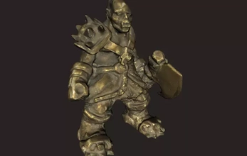 ork figurine 3d printing model - threeding art sculpture design 3d print model - Mito3D