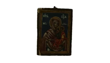 orthodox icon holy virgin child 3d printing model - threeding 3d print model - Mito3D