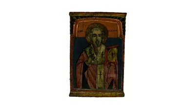 ortodoxo ícone santo Nicholas 3d impressão modelo trio cristandade 3d print model - Mito3D