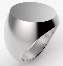 oval signet ring 3d printing model - threeding ring jewelry rings plain signet ring