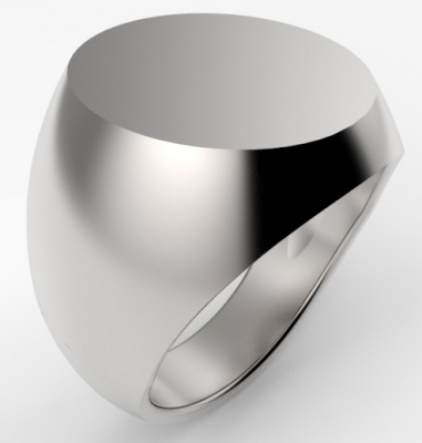 oval top signet ring fashion 3D printing model, file, printable design, 3d print, ring, rings, jewelry, plain, 3D print model - Mito3D
