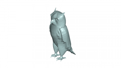 owl 3d model 3D printing model, file, printable design, print, OWL 3d print model - Mito3D