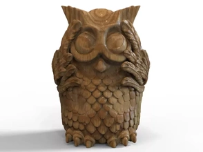 owl 3d printing model - threeding figurine sculpture statue 3d print model - Mito3D