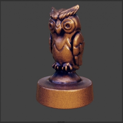 owl stand art decor sculpture toy 3D print model - Mito3D