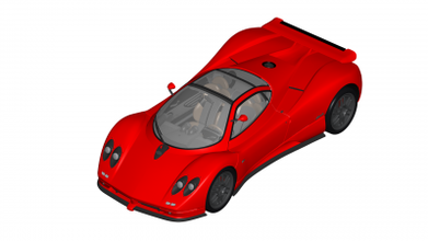 pagani Zonda motores transporte 3D impressão modelo Arquivo imprimível Projeto 3d 3d print model - Mito3D