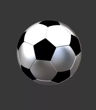 pallone calcio 3d impresión modelo trío deporte 3d print model - Mito3D