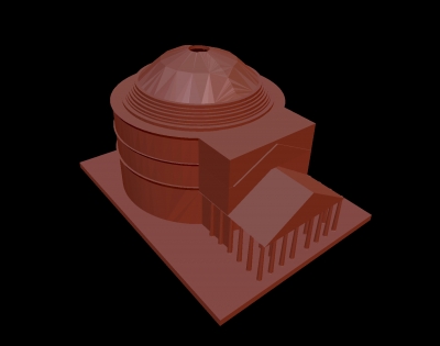 pantheon rome antiques & historical 3D printing model, file, printable design, 3d print, Rome- 3D print model - Mito3D