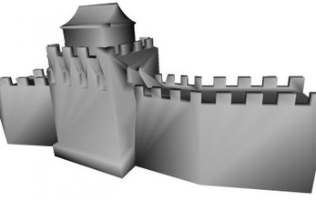 partie de la grande muraille chine l'architecture 3D modèle d'impression, l'impression fichier, imprimable modèle, en conception, d'impression 3d, grand, mur, chine, l'architecture, l'histoire 3d print model - Mito3D