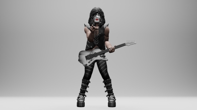 paul Stanley Kuss 3dprinting Spielzeuge Spiele Hobby 3D Drucken Modell Datei druckbar Design 3d drucken Miniatur Zahl Action Figur 3D print model - Mito3D