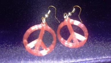 peace earrings fashion 3D printing model, file, printable design, 3d print, Peace Earrings 3d print model - Mito3D