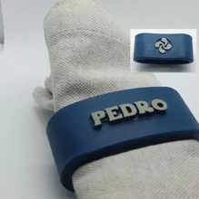 pedro napkin ring lauburu 3d printing model - threeding customizable personalized names 3d print model - Mito3D