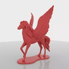 pégaso 3d impressão modelo trio escultura animal cavalo unicórnio 3d print model - Mito3D