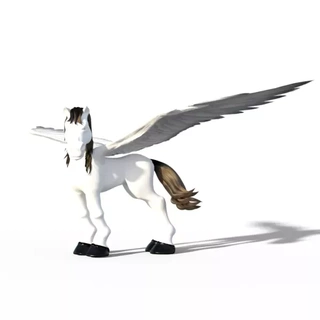 pegasus happy - standhaft 3d printing model  horse wings happy pegasus fr hlich pferd fl gel standhaft  3d print model - Mito3D