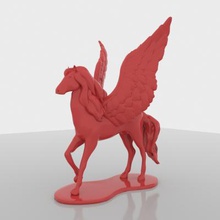 pegasus Kunst 3D-Druck-Modell, 3D-Druck-Datei, 3D-druckbares Modell, 3D-Druck, design, 3d-drucken, pegasus,Einhorn,Pferd,Tier,Skulptur 3d print model - Mito3D