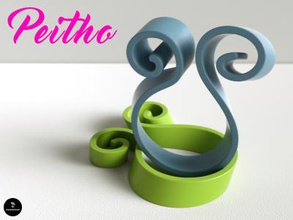 peitho de la moda 3D modelo impresión, impresión en archivo, imprimibles 3D, diseño 3d, fácil imprimir, rápida, divertido, gracioso, regalo, orgánico, anillo, anillos, espiral, 3d print model - Mito3D