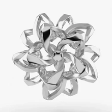 pendentif fleur 3d impression modèle trio mode bijoux unique printing conception 3ddp 3d print model - Mito3D