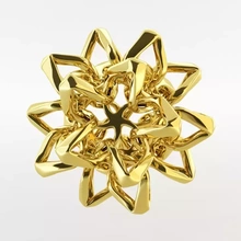pendant starflower 3d printing model - threeding flower star design jewelry unique 3d-print 3d-printing 3d print model - Mito3D