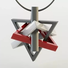 pendentif Starmix 3d impression modèle trio bijoux cadeau unique printing diamant imprimable art conception 3d print model - Mito3D