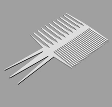 perfect comb 3d printing model - threeding hair 3in1 protonik hairdresser barber 3d print model - Mito3D