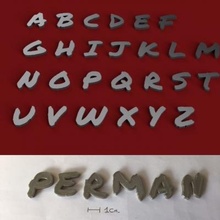 permanente 3d letras stl expediente 3D impresión modelo imprimible diseño alfabeto 3dletters 3dprint 3dmodel texto 3d print model - Mito3D