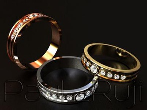 pg anello di 10 25 moda La stampa 3D, modello, file 3D stampabile la progettazione, 3d, Diamond Ring PG 3d print model - Mito3D