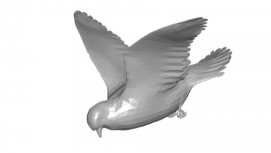 pigeons nature 3D printing model, file, printable design, 3d print, Pigeons 3d print model - Mito3D