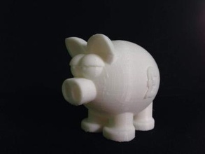 piggybank home office & garden 3D printing model, file, printable design, 3d print, pig,bank,saving,finance,cute,money 3d print model - Mito3D