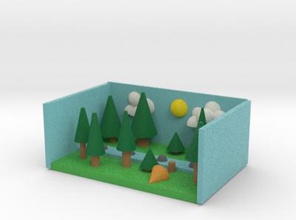 pine forrest day art 3D printing model, file, printable design, 3d print, forrest, pine, models, tree, trees 3d print model - Mito3D