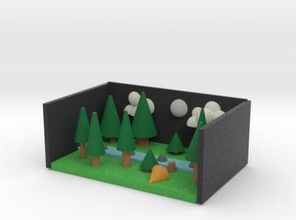 pine forrest night nature 3D printing model, file, printable design, 3d print, forrest, pine, models, tree, trees 3d print model - Mito3D