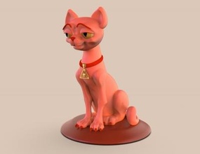Rosa Katze Spielzeuge Spiele Hobby 3D Drucken Modell Datei druckbar Design 3d drucken Haustier Tier Karikatur cartooney Kitty 3d print model - Mito3D