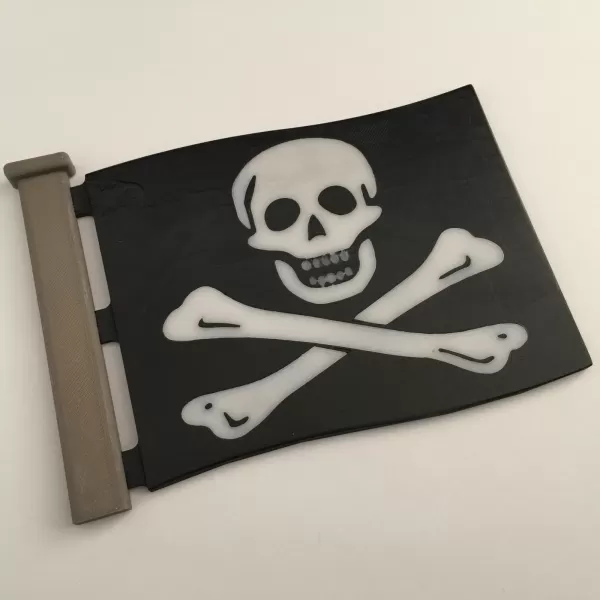 pirate flag coaster 3d printing model - threeding sign plaque pirates rum jollyroger carribean jacksparrow 3D print model - Mito3D