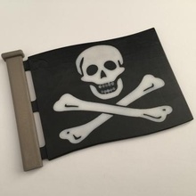 pirate flag coaster home office & garden 3D printing model, file, printable design, 3d print, coaster,sign,plaque,Pirate,Pirates,JollyRoger,Rum,Carribean,JackSparrow 3d print model - Mito3D