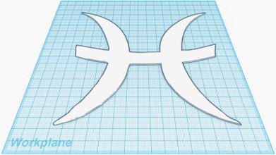 pisces zodiac symbol file other things 3D printing model, file, printable design, 3d print, Pisces, Zodiac, Symbol, File, Horoscope, Star Sign, Sun Sign 3d print model - Mito3D