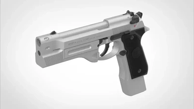 pistola beretta 92fs film malavita risveglio 3d stampa modello treding stampabile Stampa cosplay oggetti scena replica modificato 3d print model - Mito3D
