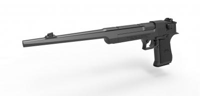 pistola deserto aquila magnum 14 pollici barile giocattoli Giochi passatempo 3D stampa modello file stampabile design 3d Stampa Desert Eagle 3d print model - Mito3D