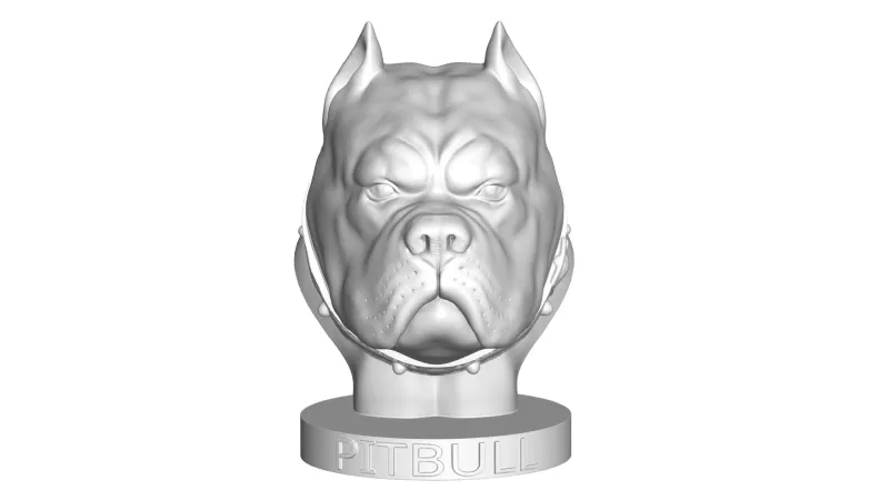pitbull 3d impression modèle trio 3D print model - Mito3D