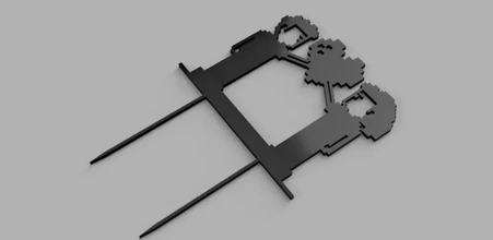 pixel weeding cake topper 3d printing model - threeding 3d print model - Mito3D