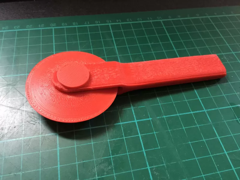 Pizza Cutter 3d Drucken Modell dreiding Essen Lebensmittel Utensil 3D print model - Mito3D