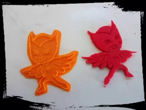 pj masks cookie clay cutter - owlette gekko catboy 3d printing model threeding 3d print model - Mito3D