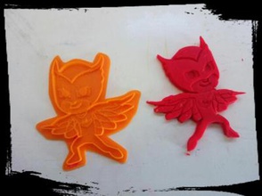 pj máscaras cookie cortador argila - owlette gekko catboy brinquedos, jogos e hobby 3D modelo de impressão, a impressão arquivo design, 3d, PJ MÁSCARAS, Owlette, Gekko, Catboy, cortador, barro 3d print model - Mito3D