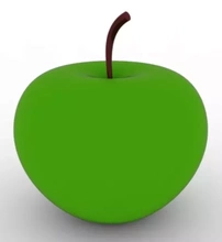 plain apple stem 3d printing model - threeding fruit 3d print model - Mito3D