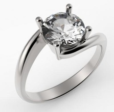 normale anello solitario moda La stampa 3D, modello, file di 3D stampabile la progettazione, 3d, Anello Solitario, Anello, gioielli, diamante, fidanzamento 3d print model - Mito3D